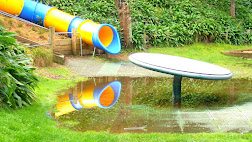 Playground at the boat ramp after rain