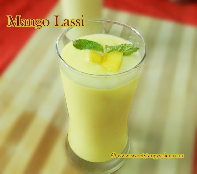 Mango lassi | Sweetend yogurt mango drink