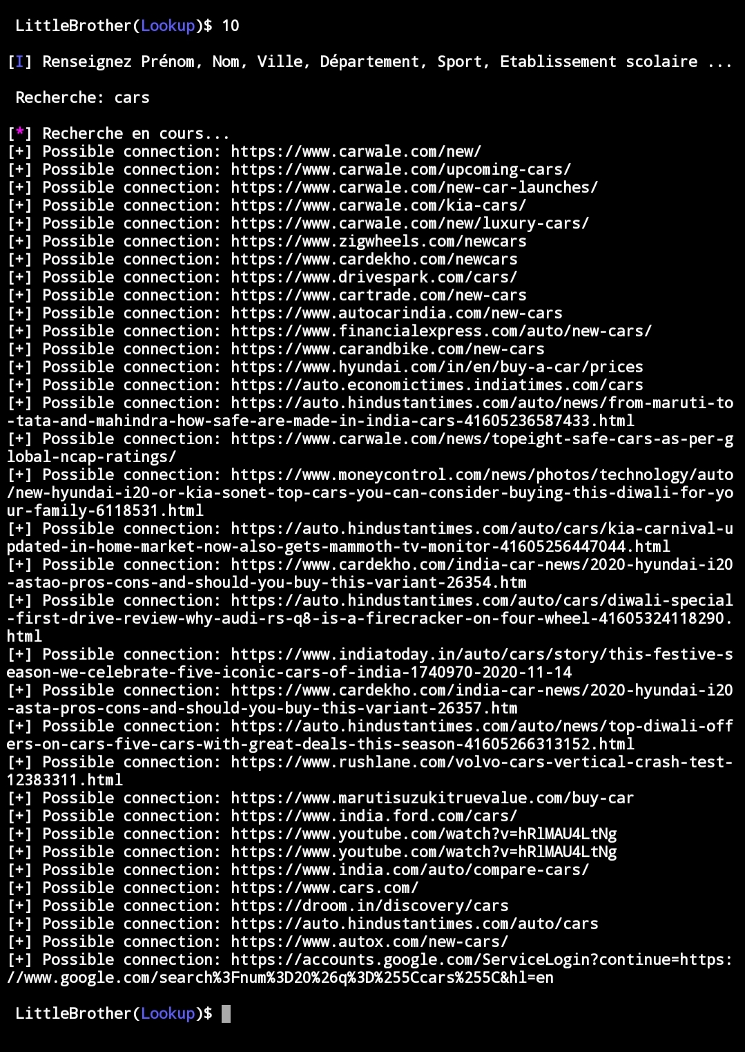 Facebook, Instagram Information Gathering tool (OSINT) in termux
