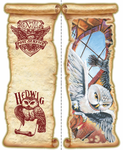 My Owl Barn Free Harry Potter and Hedwig the Owl Bookmarks