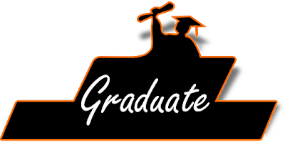 Emblem with the word 'Graduate'