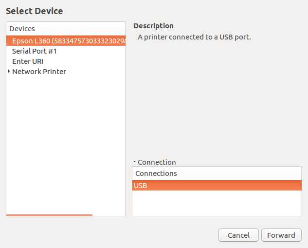 Install dan setting printer Epson L360 di Ubuntu Desktop