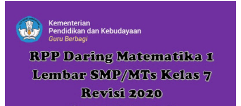 Contoh Rpp Lengkap Pembelajaran Daring Matematika Smp