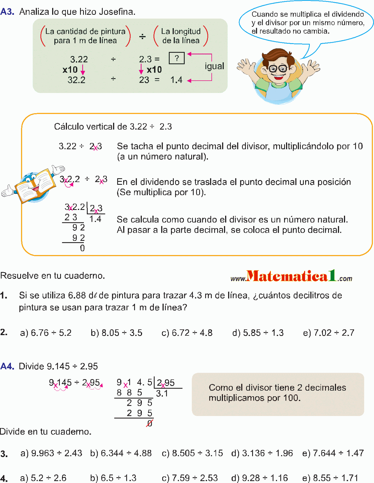 DIVISIÓN CON NÚMEROS DECIMALES EJEMPLOS RESUELTOS PDF