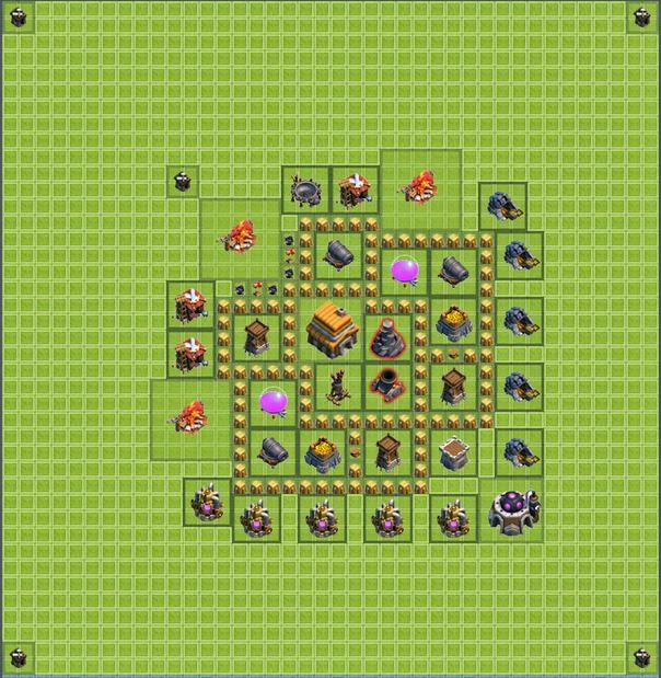 Base Layout Town Hall Level 5 Tipe Defense.