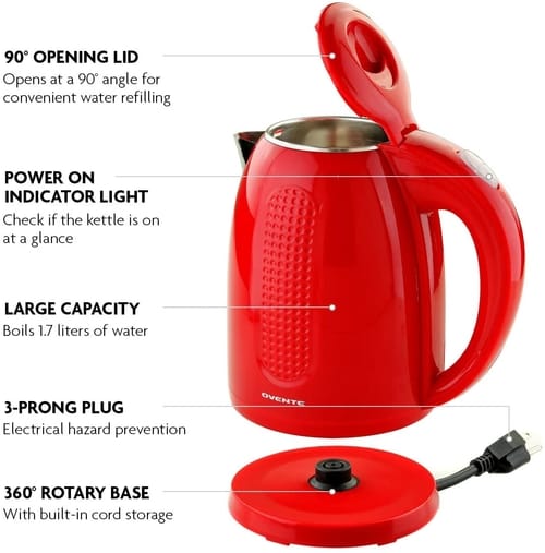 Review Ovente KD64R Electric Hot Water Kettle