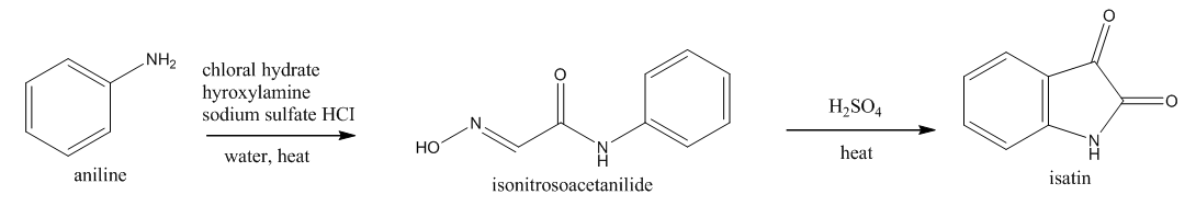 طرق تحضير الايساتین  Sandmeye isatin synthesis -1: