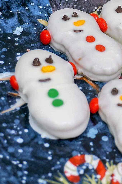 Snowman Nutter Butter Cookies