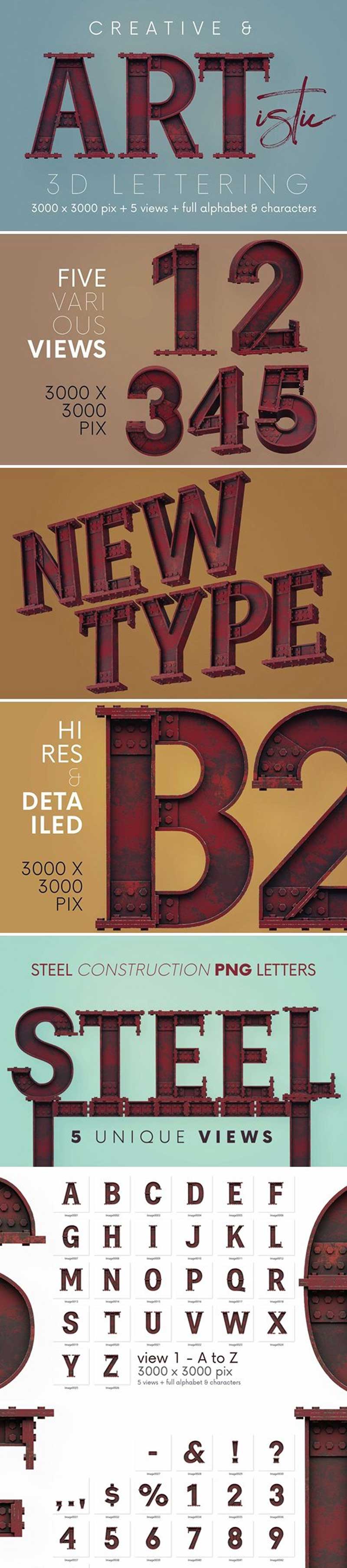 Steel Construction - 3D Lettering 2 pl%253Biu09u