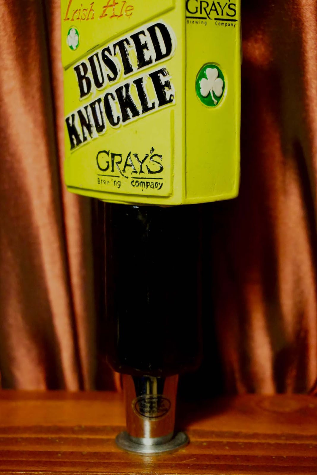Tap Handle 594 Gray's Busted Knuckle Irish Ale