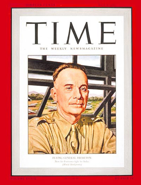General Brereton on cover of Time, 4 May 1942 worldwartwo.filminspector.com