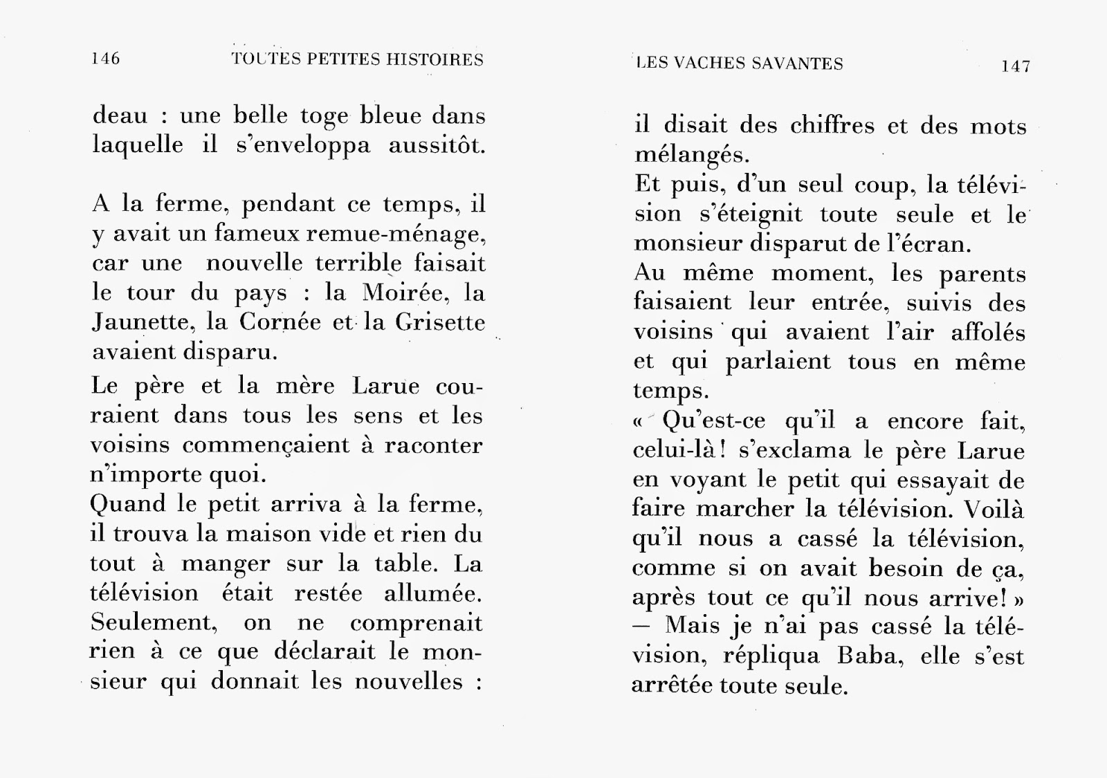 école références Henriette Bichonnier, Toutes petites histoires à