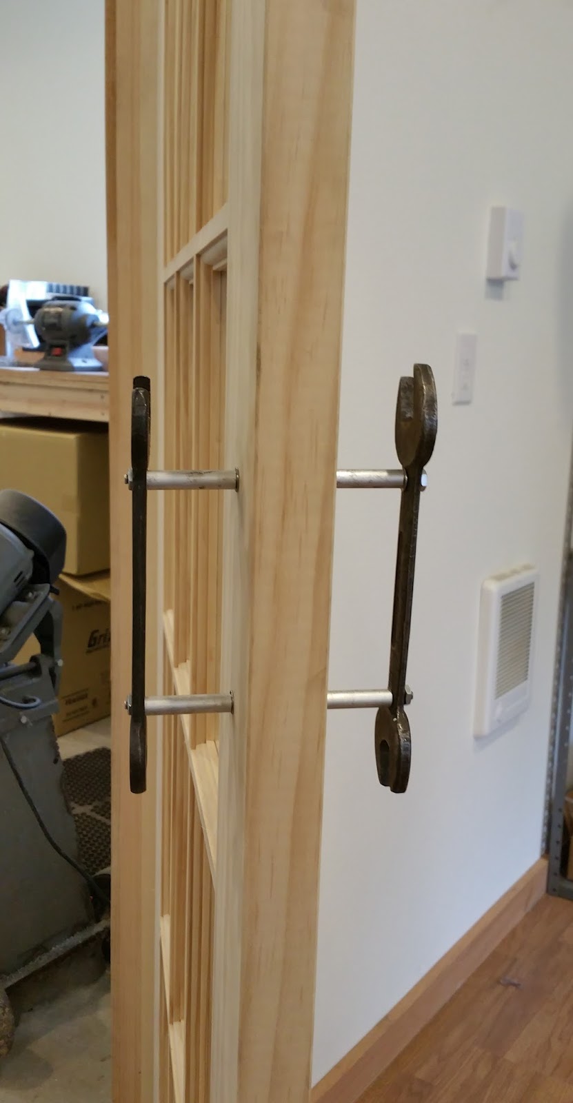 Wire Mom Nick Made Door Handles From Old Wrenches For Our Shop