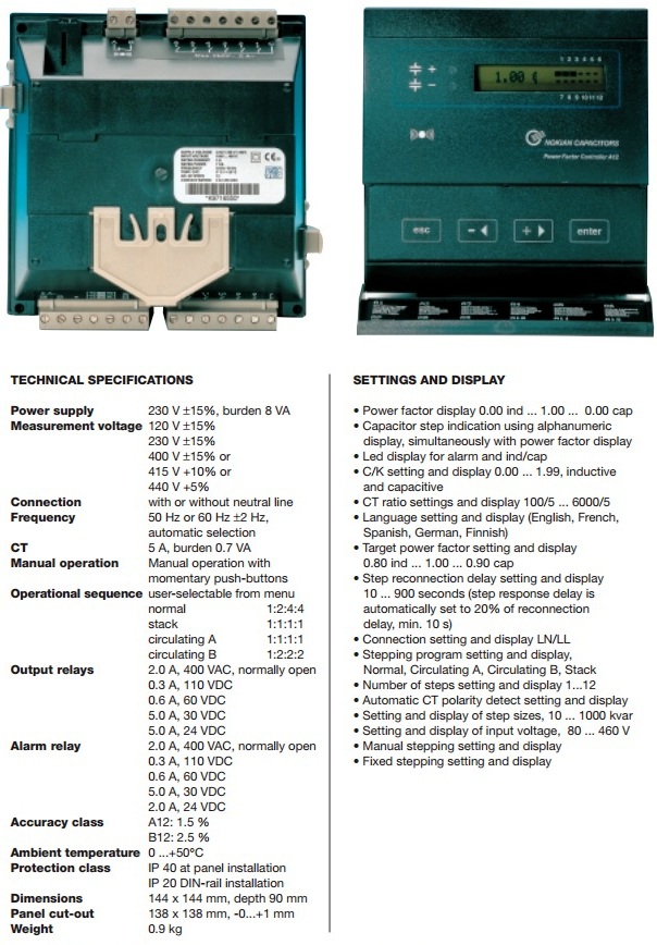 Fans Anugrah Electric 2 Jual NOKIAN POWER FACTOR CONTROLLER 12 STEP
