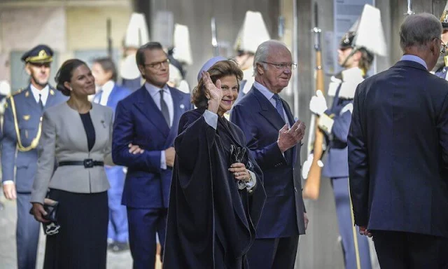 King Carl Gustaf, Queen Silvia, Crown Princess Victoria and Prince Daniel attended the opening of the Riksdag