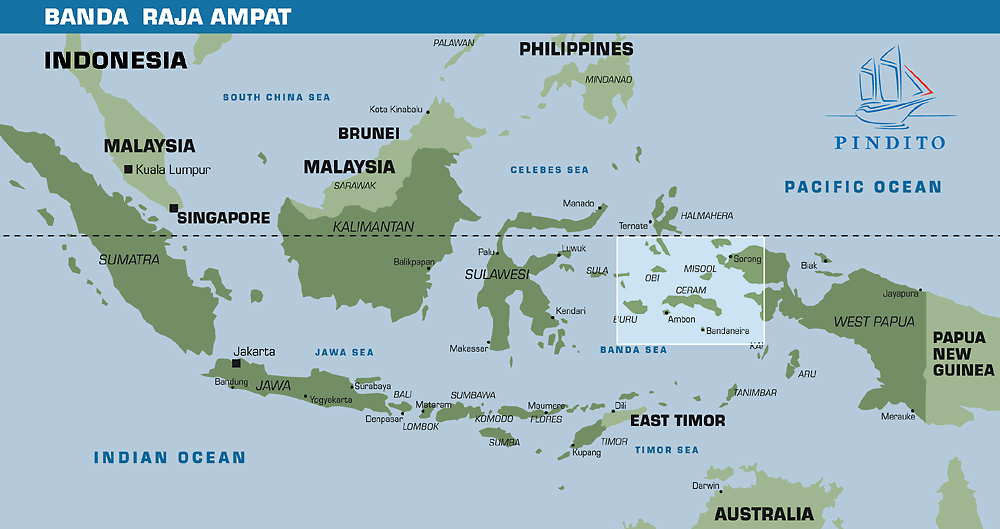 Малайзия индонезия индия. Архипелаг Раджа Ампат Индонезия. Раджа Ампат Индонезия на карте. Раджа Ампат остров карта.
