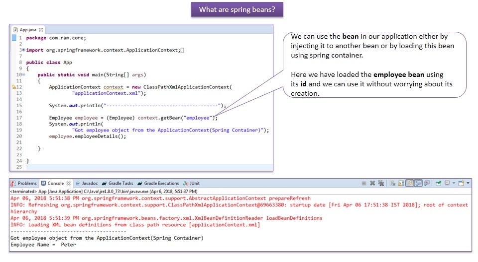 JAVA EE What are spring beans? Spring Tutorial Spring basics