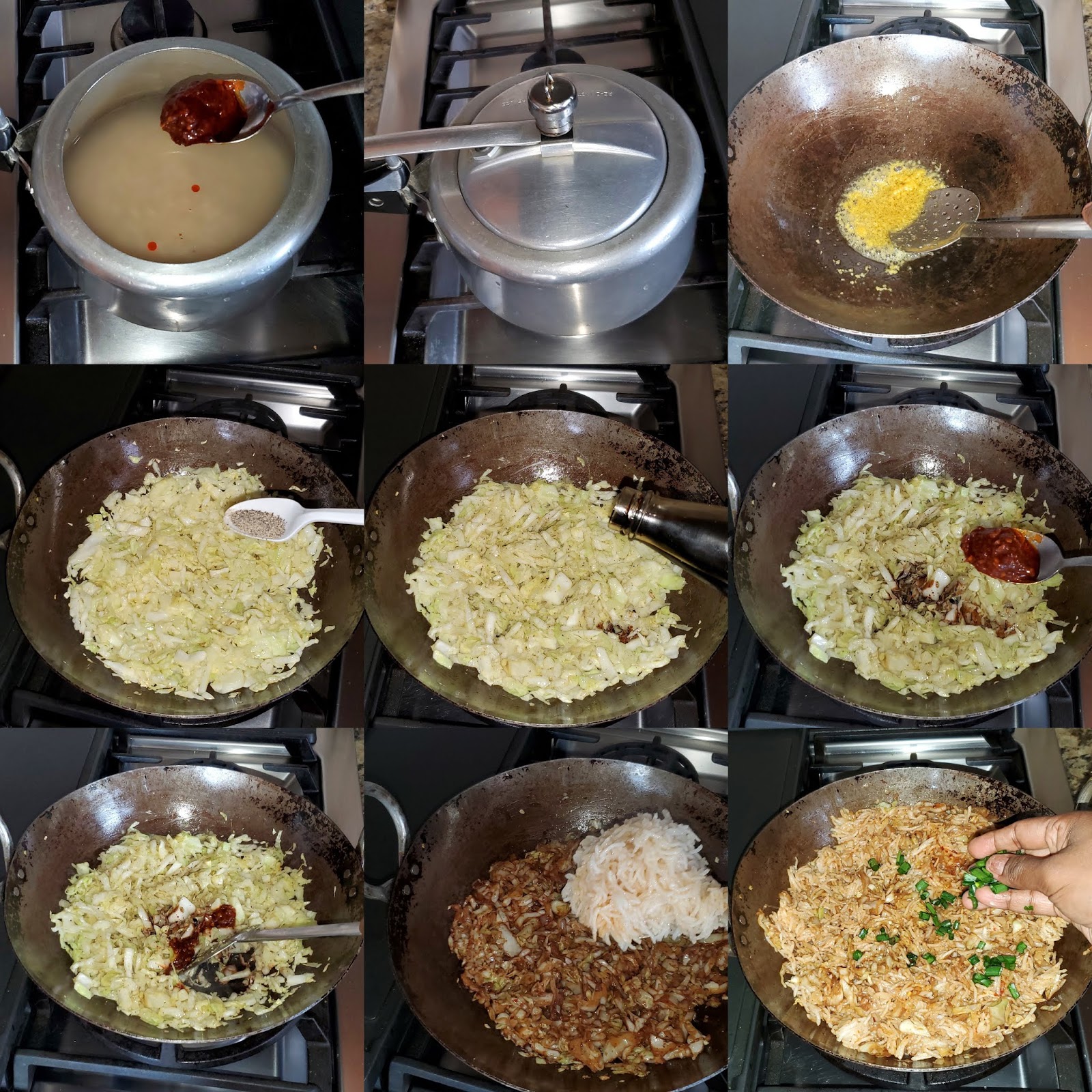 Sailaja Kitchen...A site for all food lovers! Szechuan Cabbage Rice