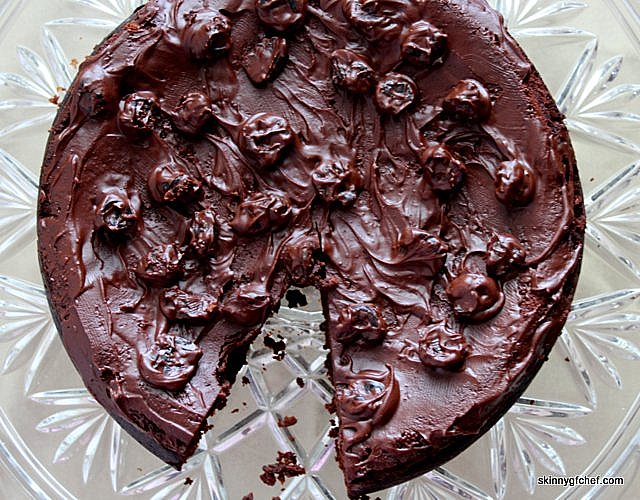 This gluten-free Flourless Dark Chocolate Cherry Cake recipe is super easy make and seriously delicious. No gluten-free flour mix needed!