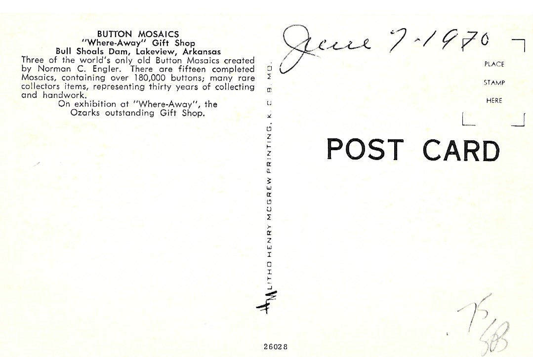 POSTCARD TRAVELER Stop 180 Arkansas Baxter County Bull Shoals Dam