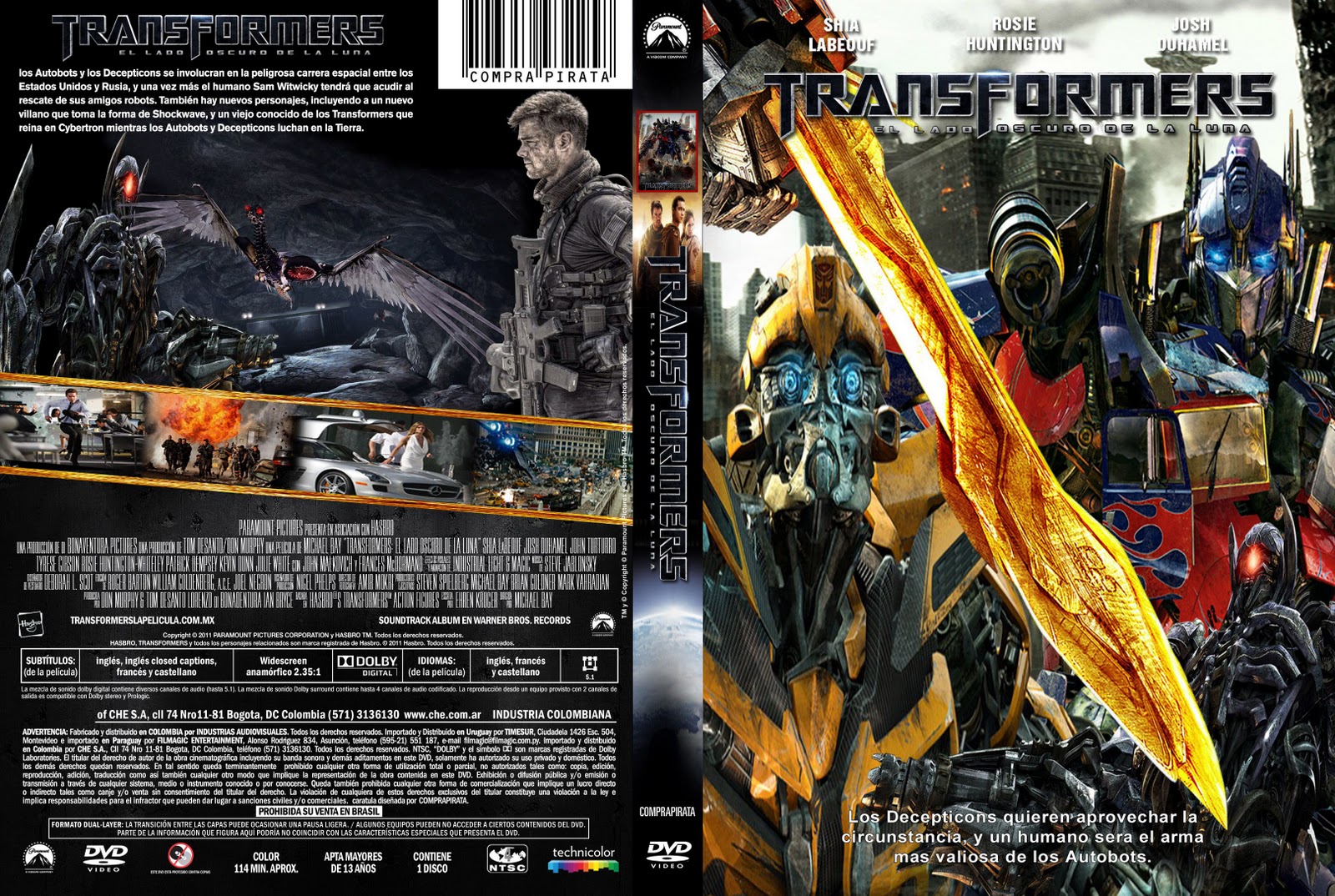 Transformers El lado Oscuro de la Luna 3D latino Identi