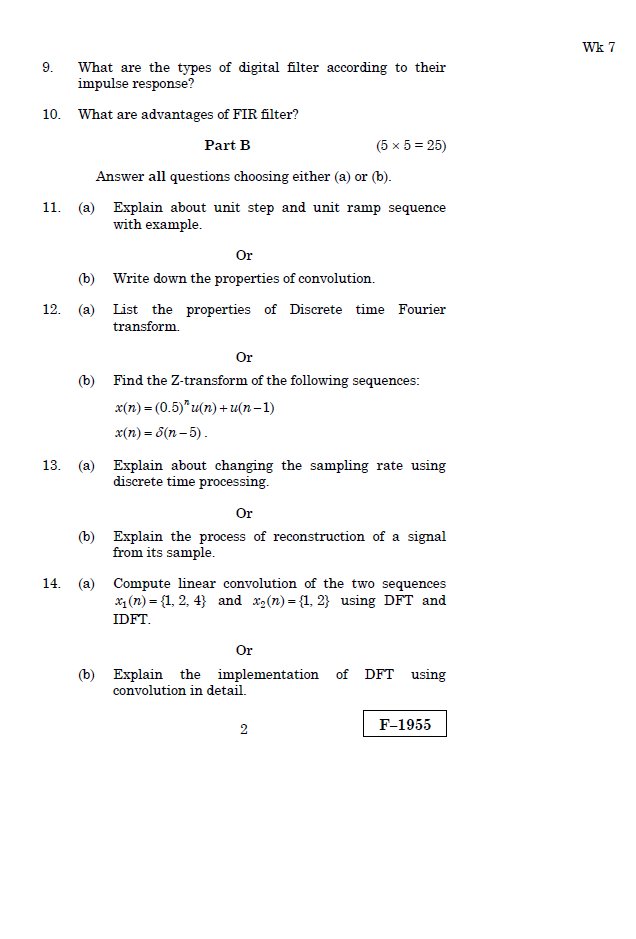 Alagappa University M.Sc.Electronics DISCRETE TIME SYSTEMS AND SIGNAL