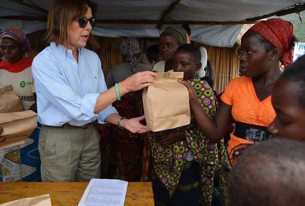 Princess Caroline of Hannover visited Congo in order to visit programs supported by Amade Mondiale and to start Respect to the Women program