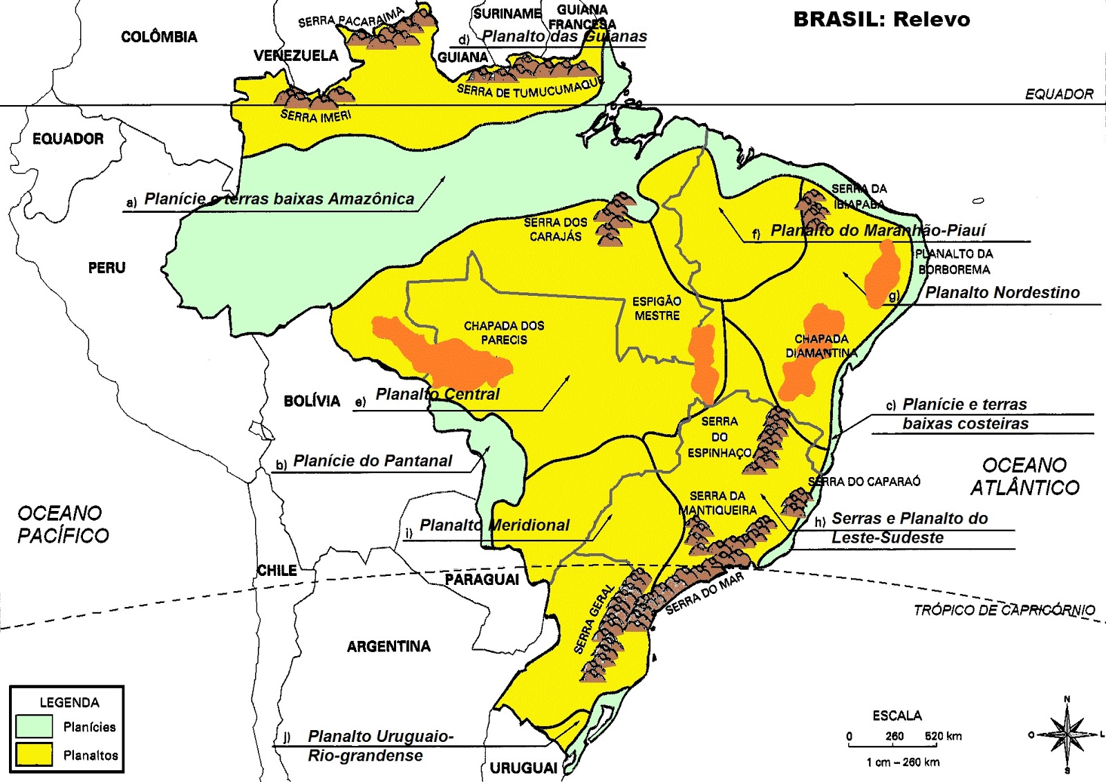 Geografia Fundamental Formas de Relevo Brasil