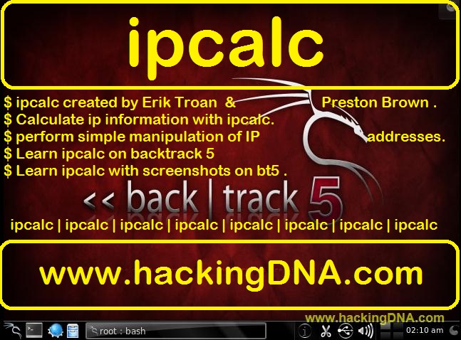 HACKING COMMAND ipcalc On Backtrack 5 HACKING COMMAND ipcalc On Backtrack 5