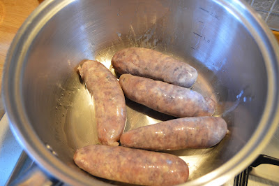 Brown the sausages