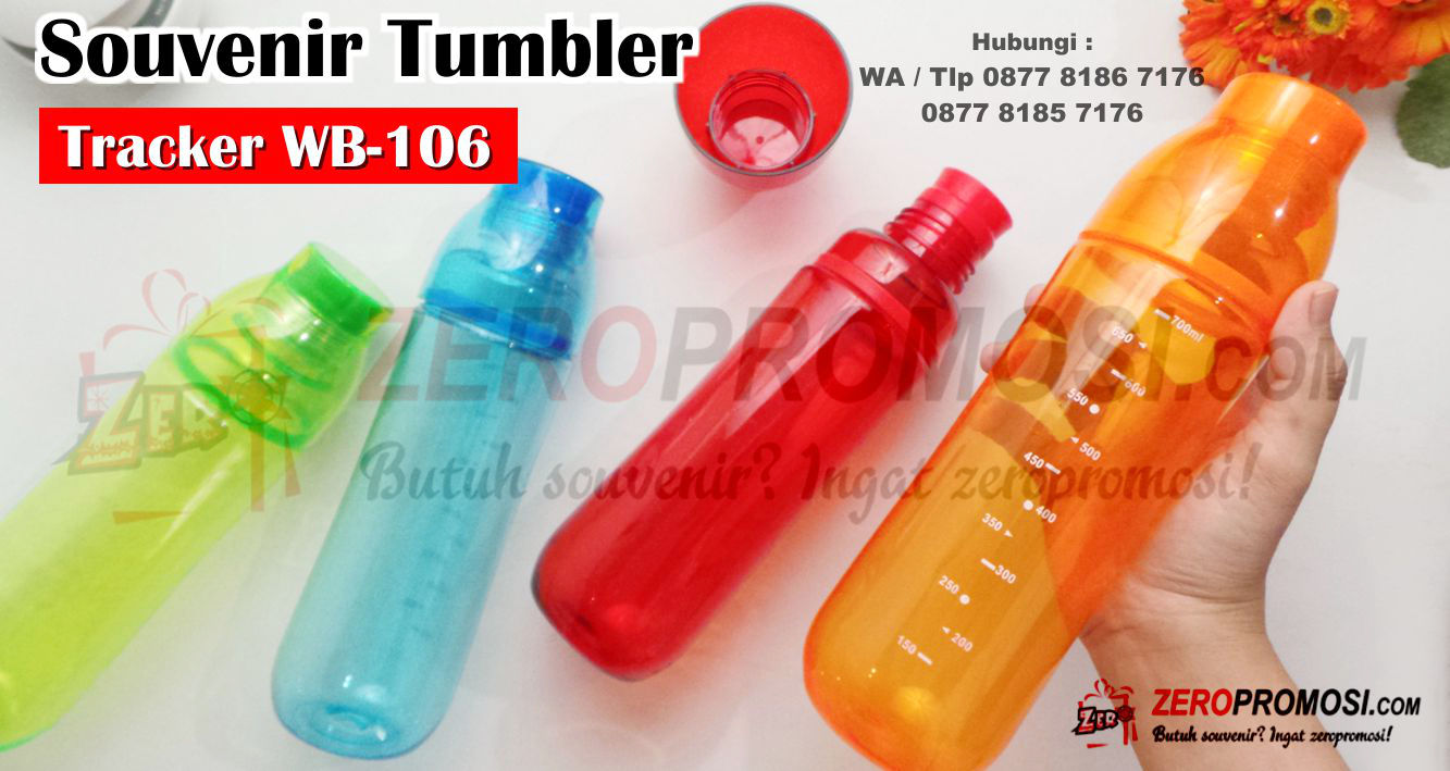 Souvenir Tumbler WB-106 Bottle Tracker, Souvenir Custom Bottle Tracker WB-106, Tumbler & Botol Plastik Tumbler Tracker WB-106, Souvenir Gelas Tumbler Botol Tracker WB-106