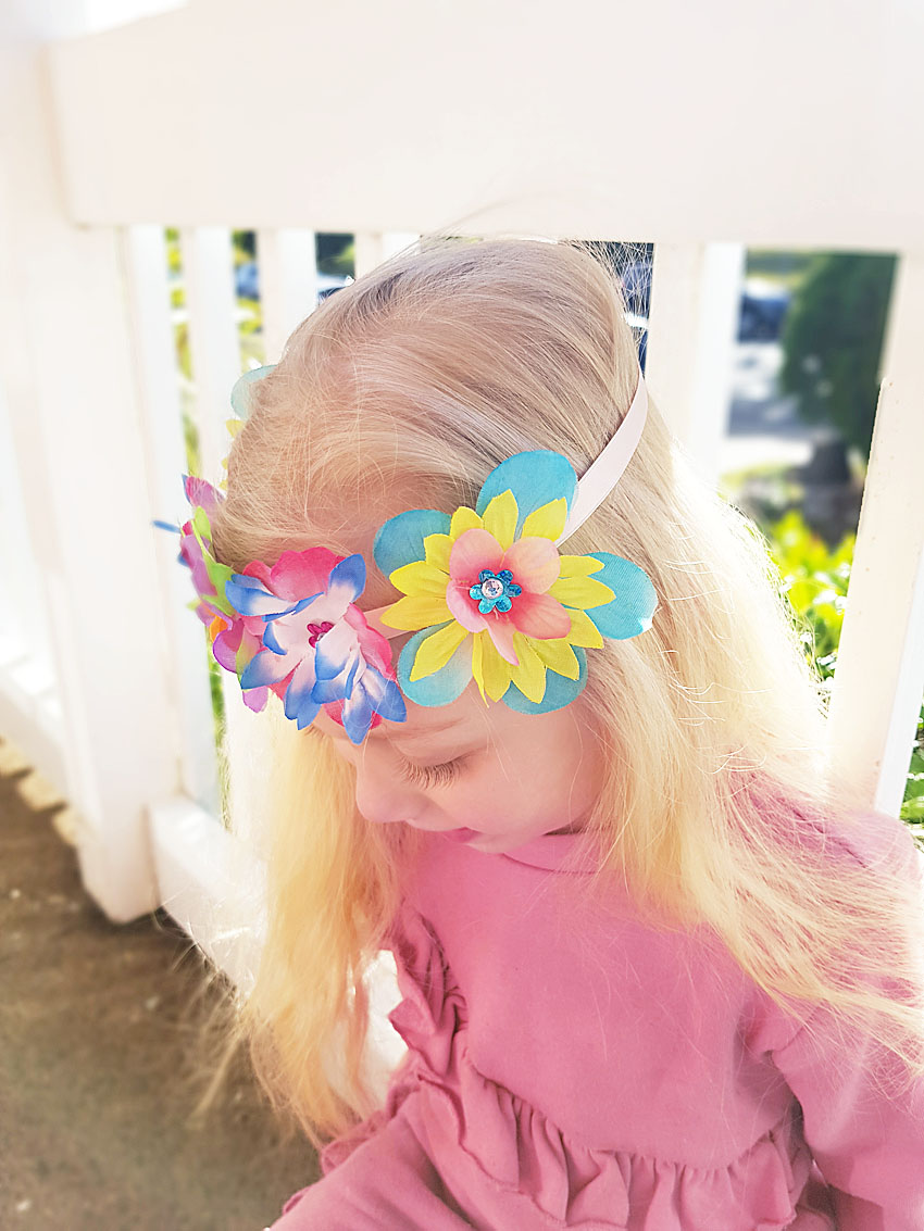 Cheap & Easy FAIRY Headband Tutorial from a Hawaiian Lei Now thats Peachy