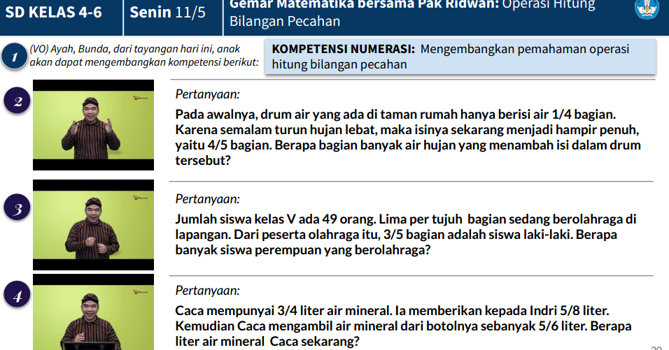 Jawaban pertanyaan Caca mempunyai 3/4 liter air mineral Jawaban pertanyaan Caca mempunyai 3/4 liter air mineral