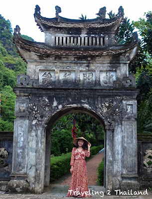 Entrance gate at Dinh & Le temples in Ninh Binh, Vietnam Traveling in Vietnam