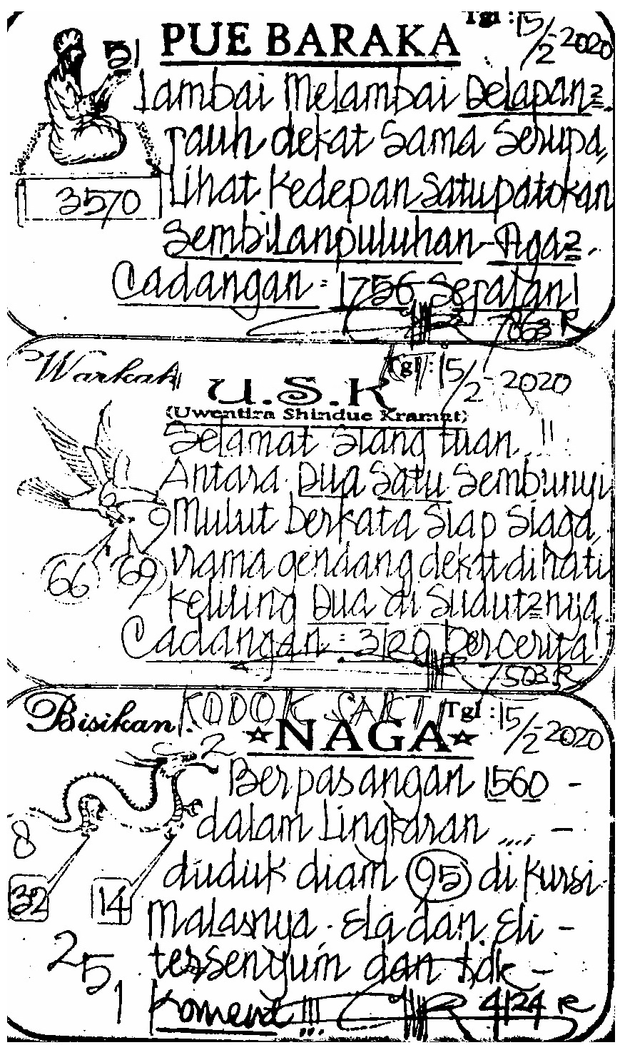 Syair Togel Singapore 15 Februari 2020 Tokosyair Com