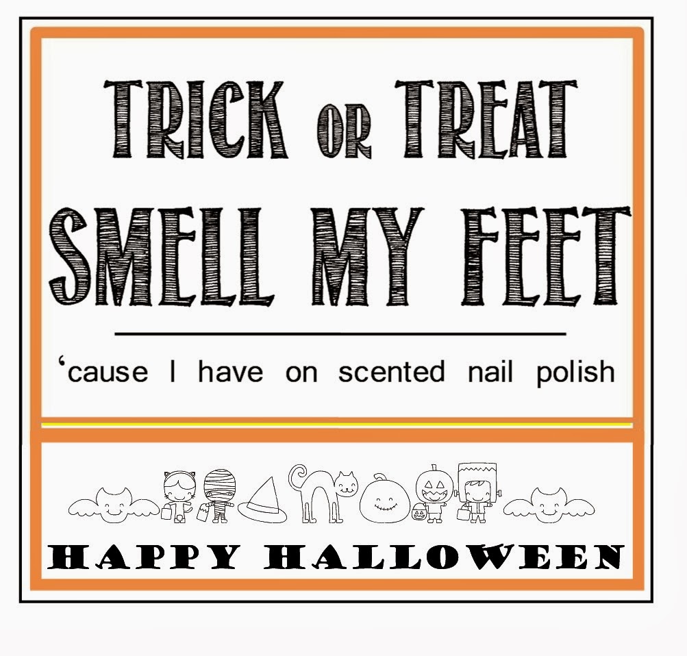 Scatter Sunshine Halloween "Smell My Feet" Free Printable