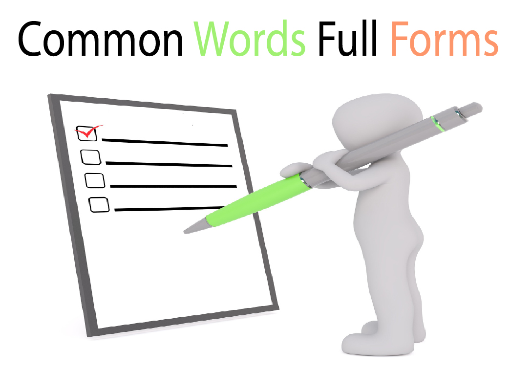Common Short Forms We Use Our Daily Routine Learn Full Forms