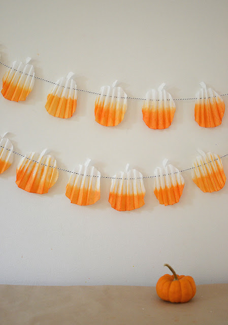 DIY pumpkin garland