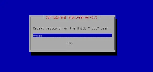 repeat password mysql server