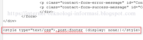 Remove Footer Contact Form