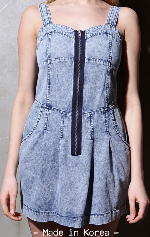 STorets Zine Acid Wash Denim Dress