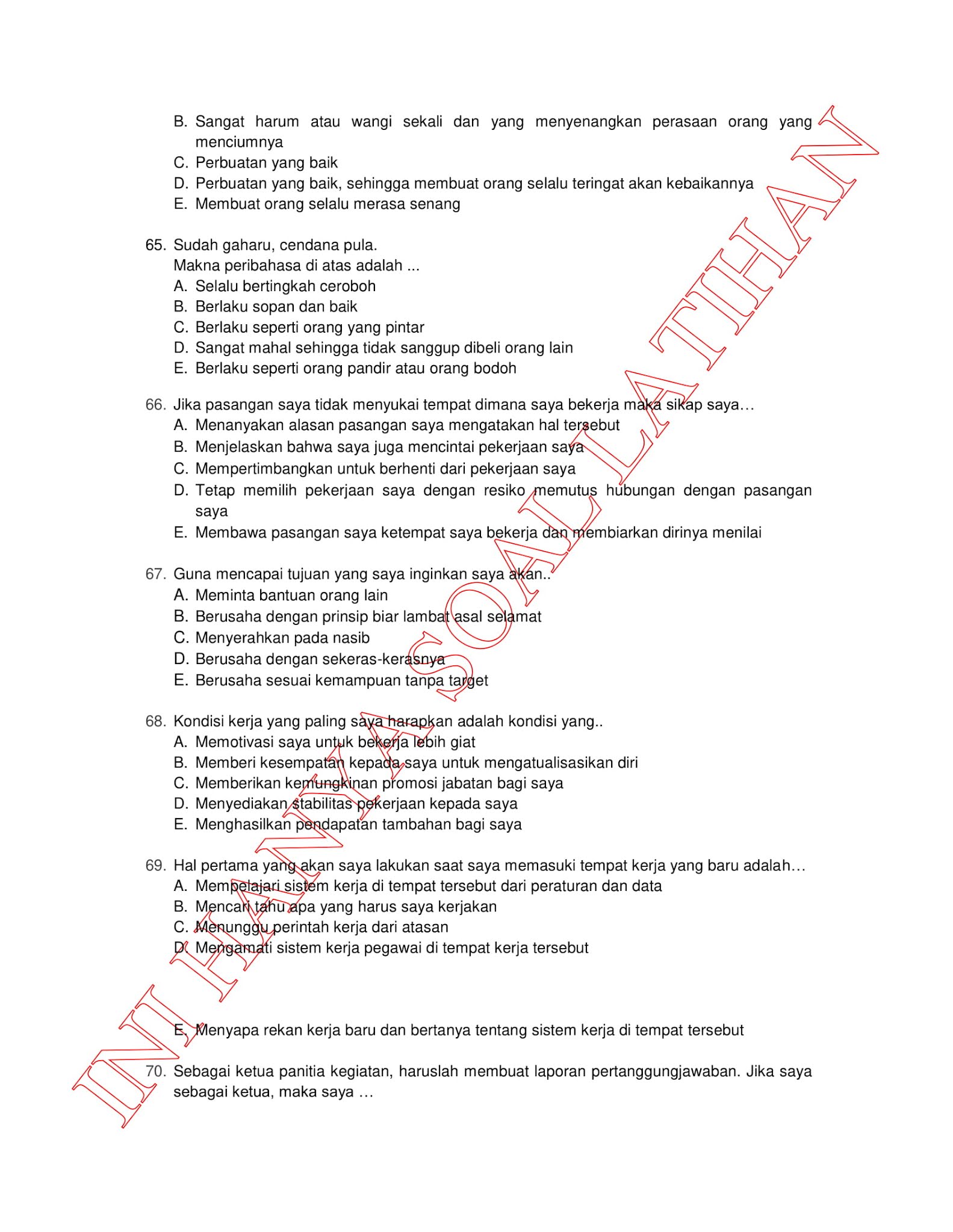 300+ Latihan Soal Tes CPNS SKD (TWK TIU TKP) 2021 + Kunci