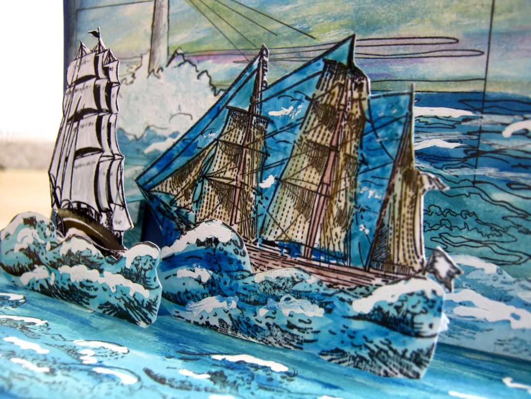 Schaerfchens Kreative Welt: Popup-Karte maritim