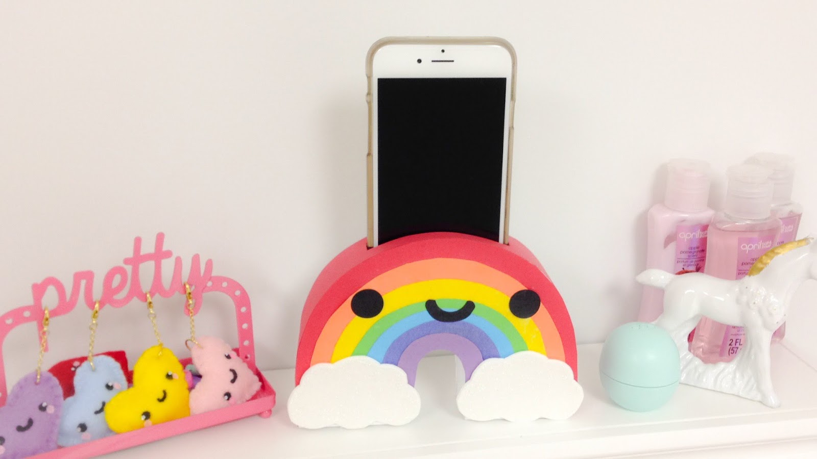 How To Make A Cute Rainbow Phone Holder Craftsonfire