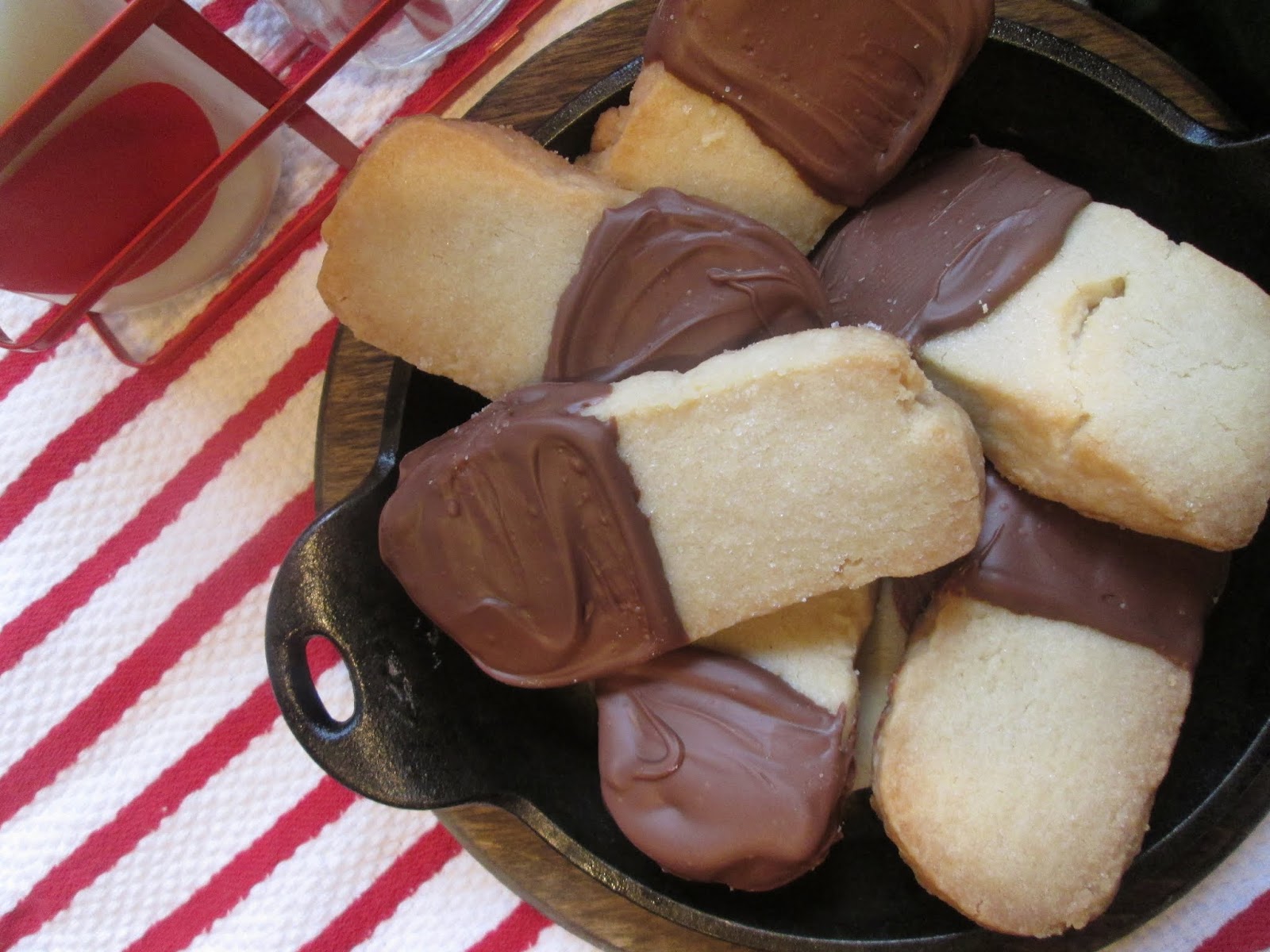 Stirring the Pot Ina Garten's Chocolate Dipped Shortbread Cookies