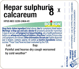 Hepar sulphuris label