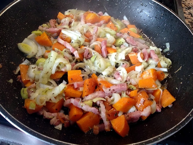 bresa de verduras en sartén