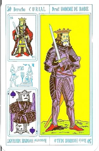 Tarot Rey Thot: Nº 50 - Curial - Hombre malo