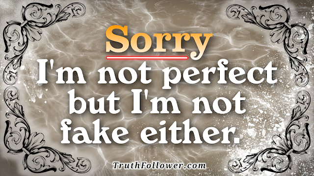 Sorry I'm not perfect