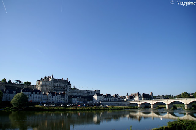 Vista di Amboise dal campeggio